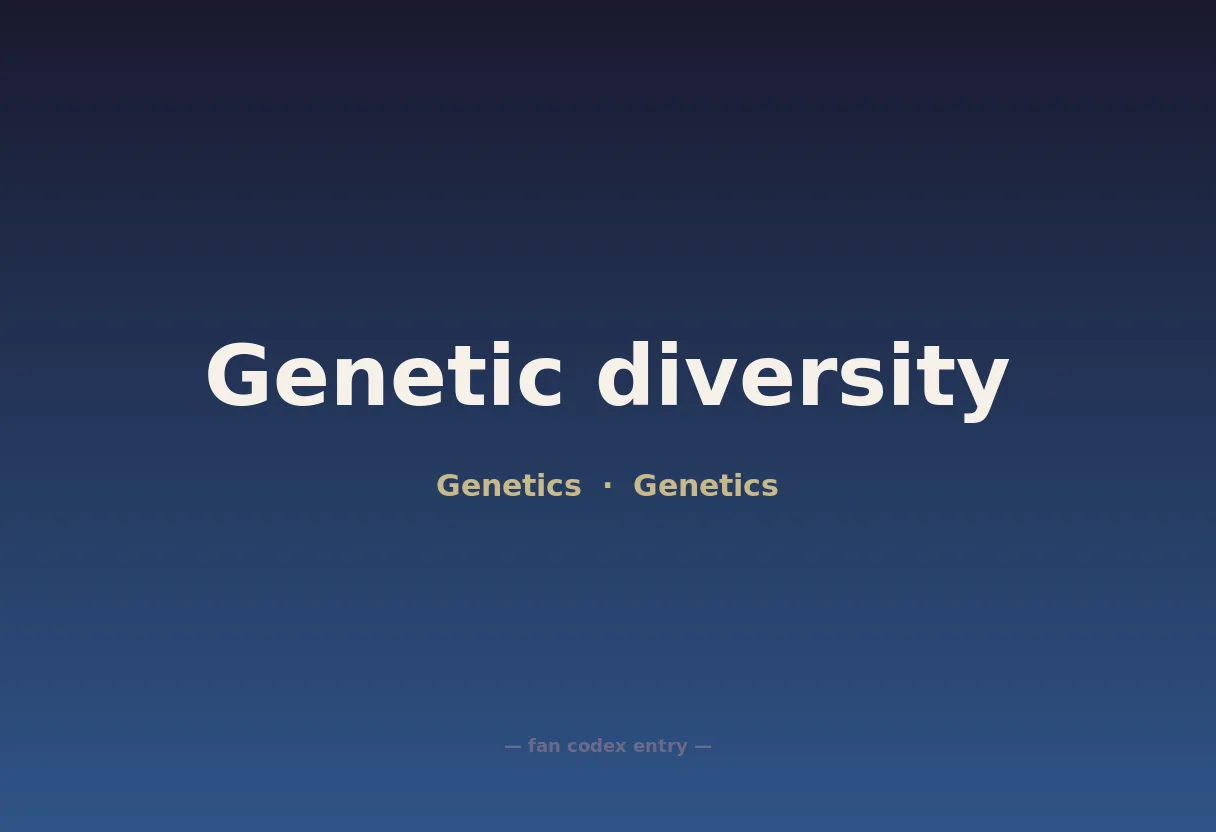 Genetic diversity