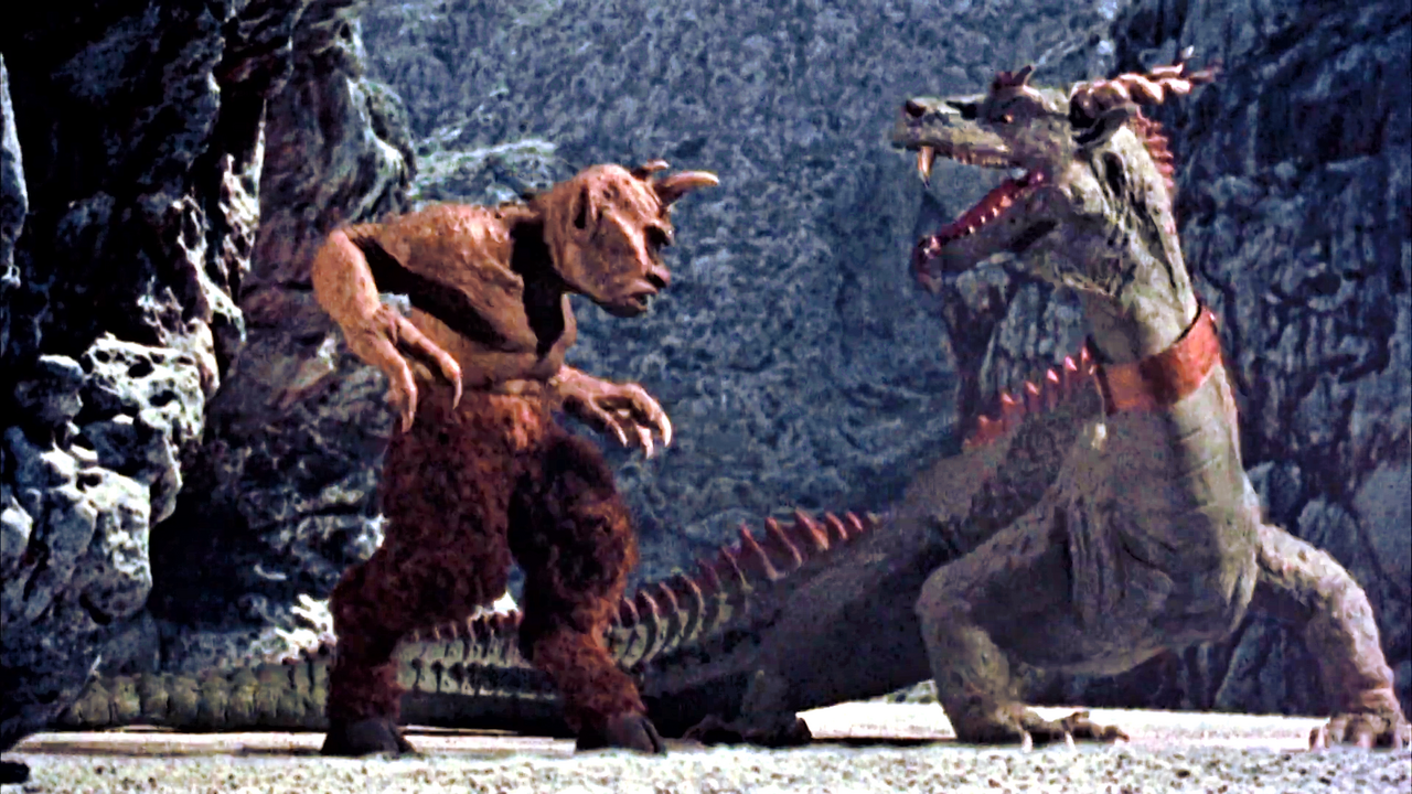 7th voyage of Sinbad - Cyclops vs Dragon
