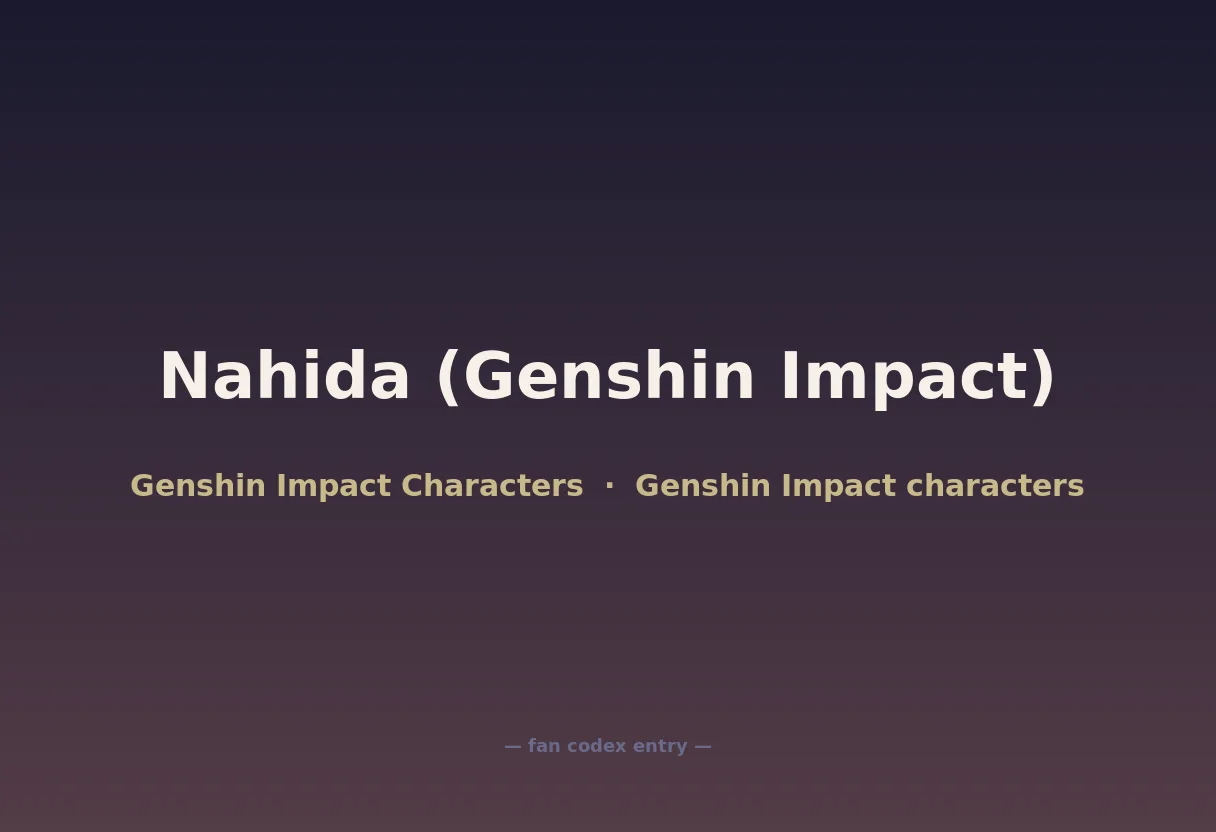 Nahida (Genshin Impact)