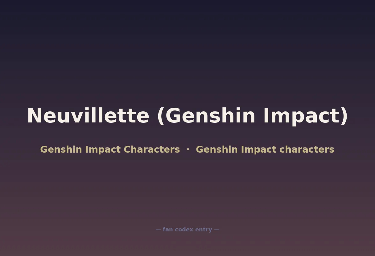 Neuvillette (Genshin Impact)