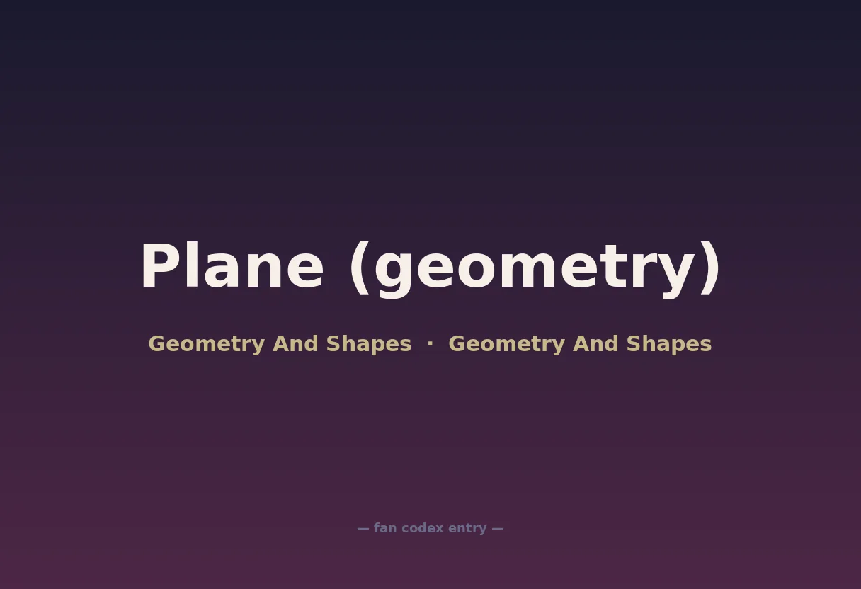 Plane (geometry)