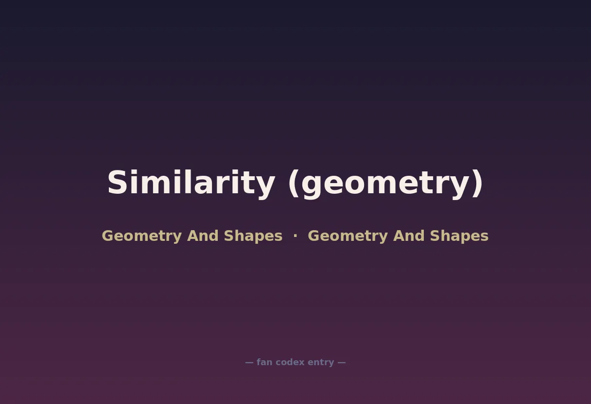Similarity (geometry)