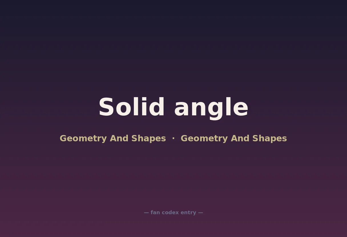 Solid angle