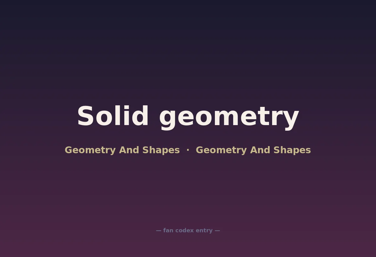 Solid geometry