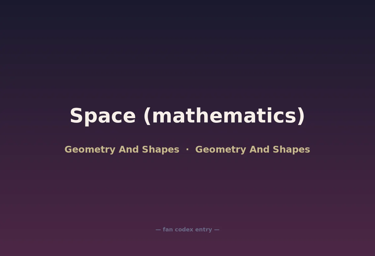 Space (mathematics)