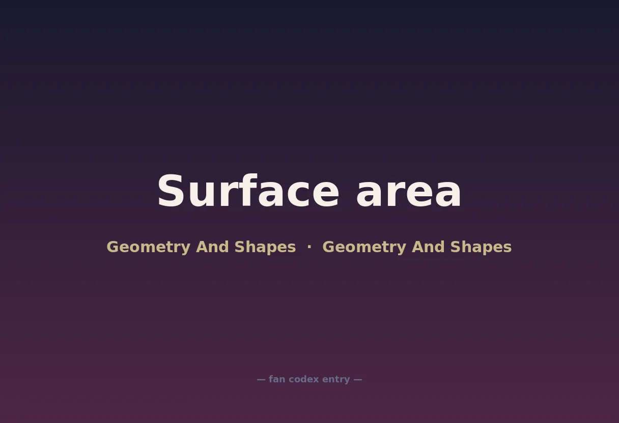 Surface area