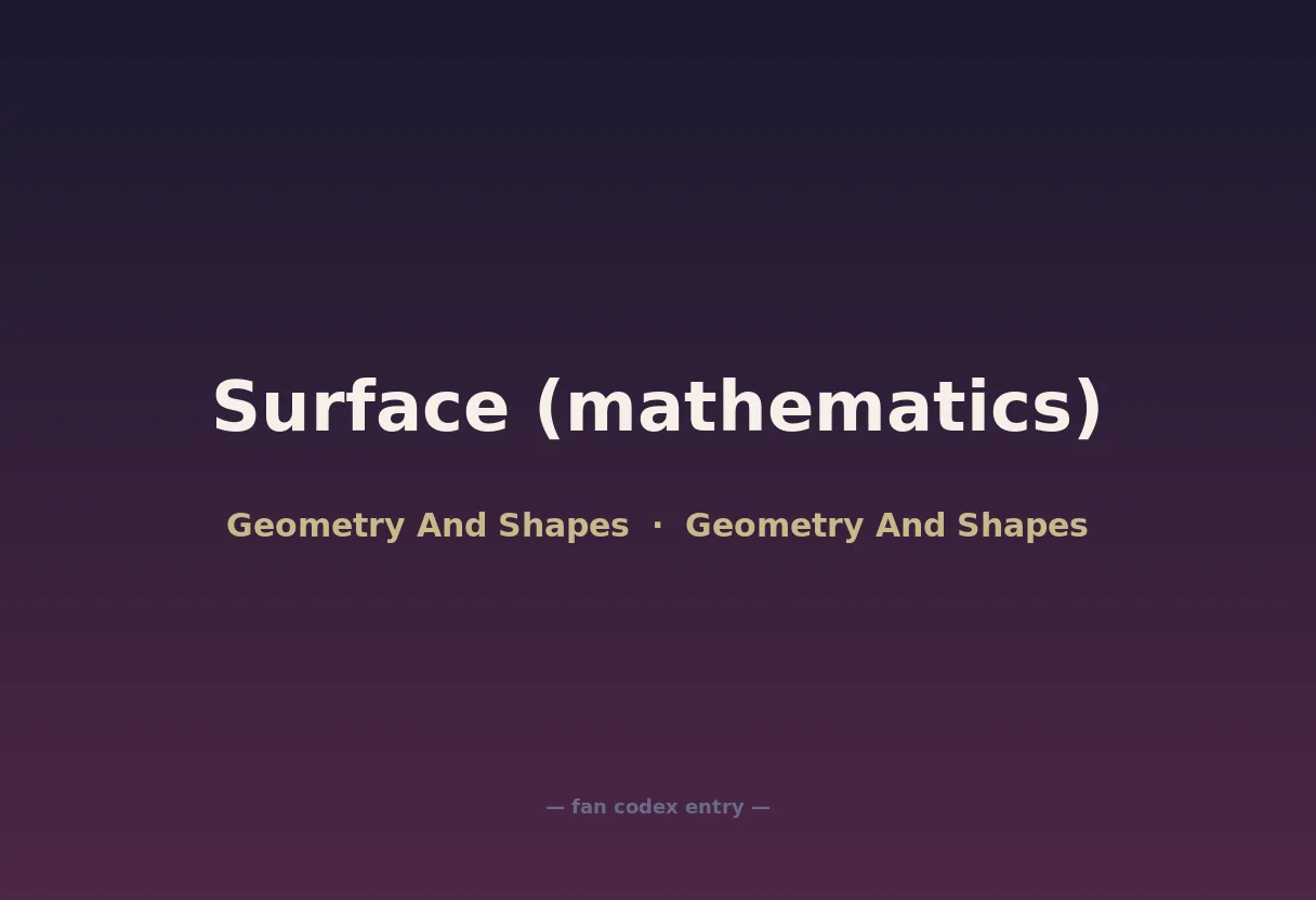 Surface (mathematics)