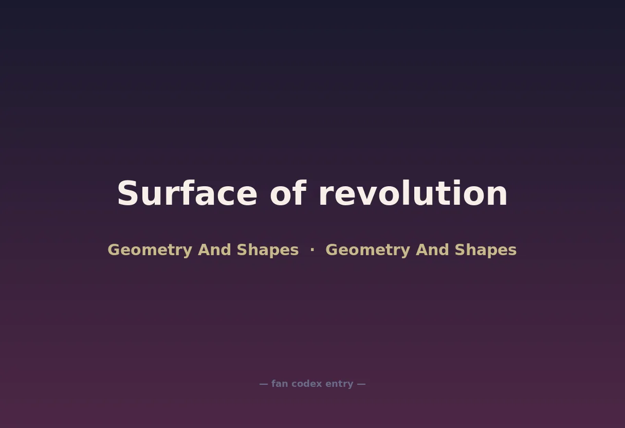 Surface of revolution
