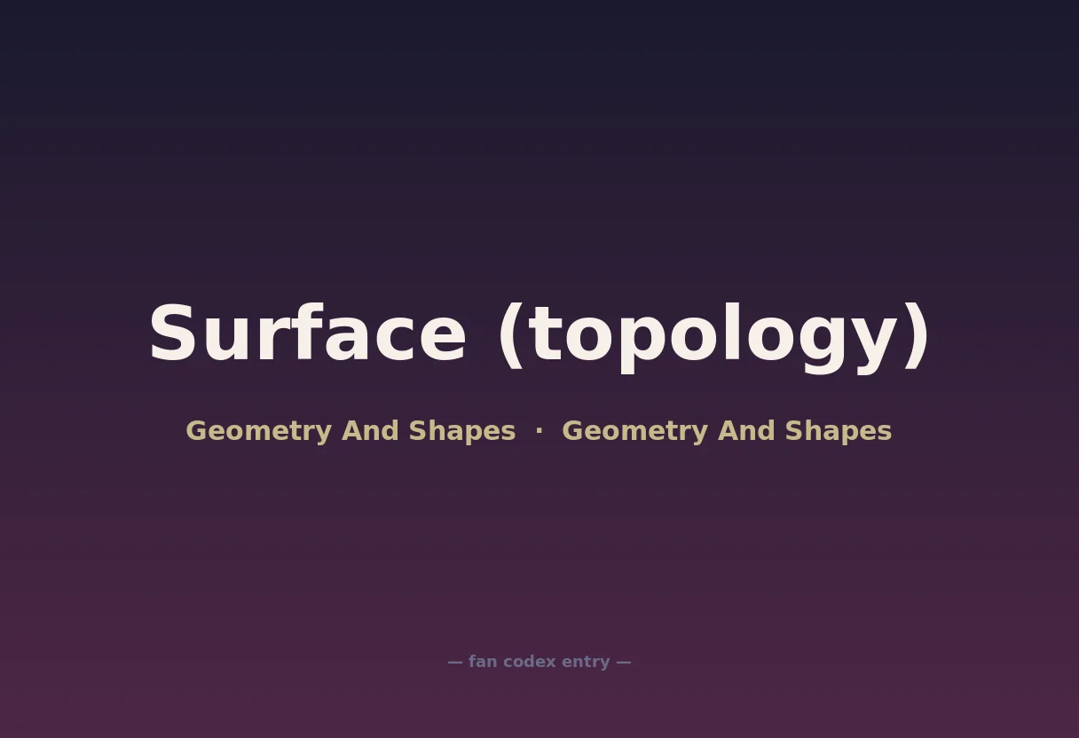 Surface (topology)