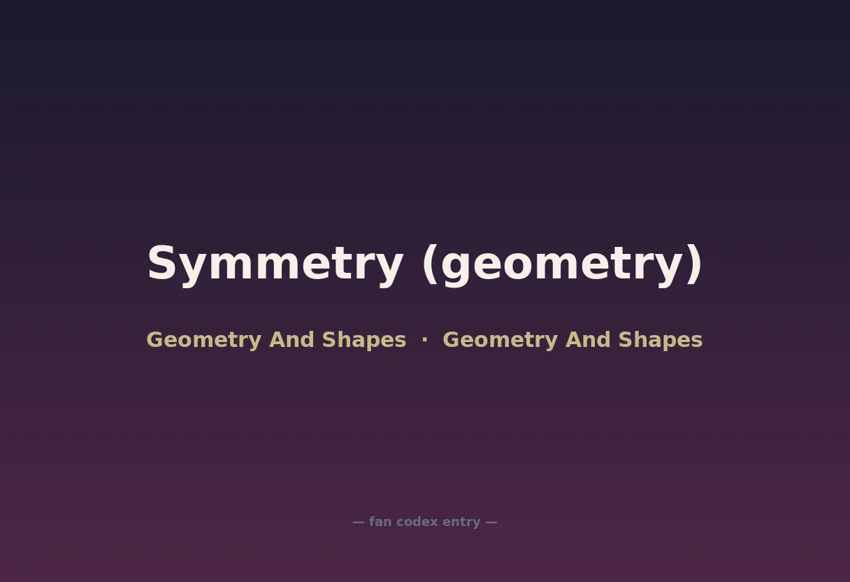 Symmetry (geometry)
