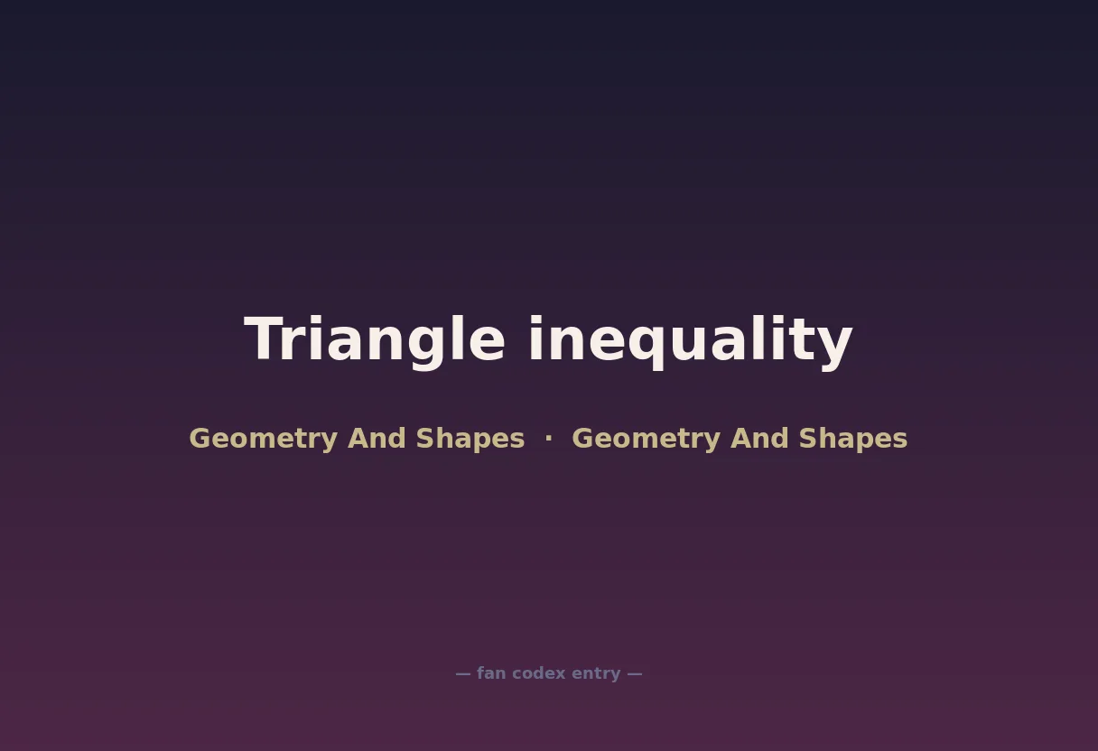 Triangle inequality