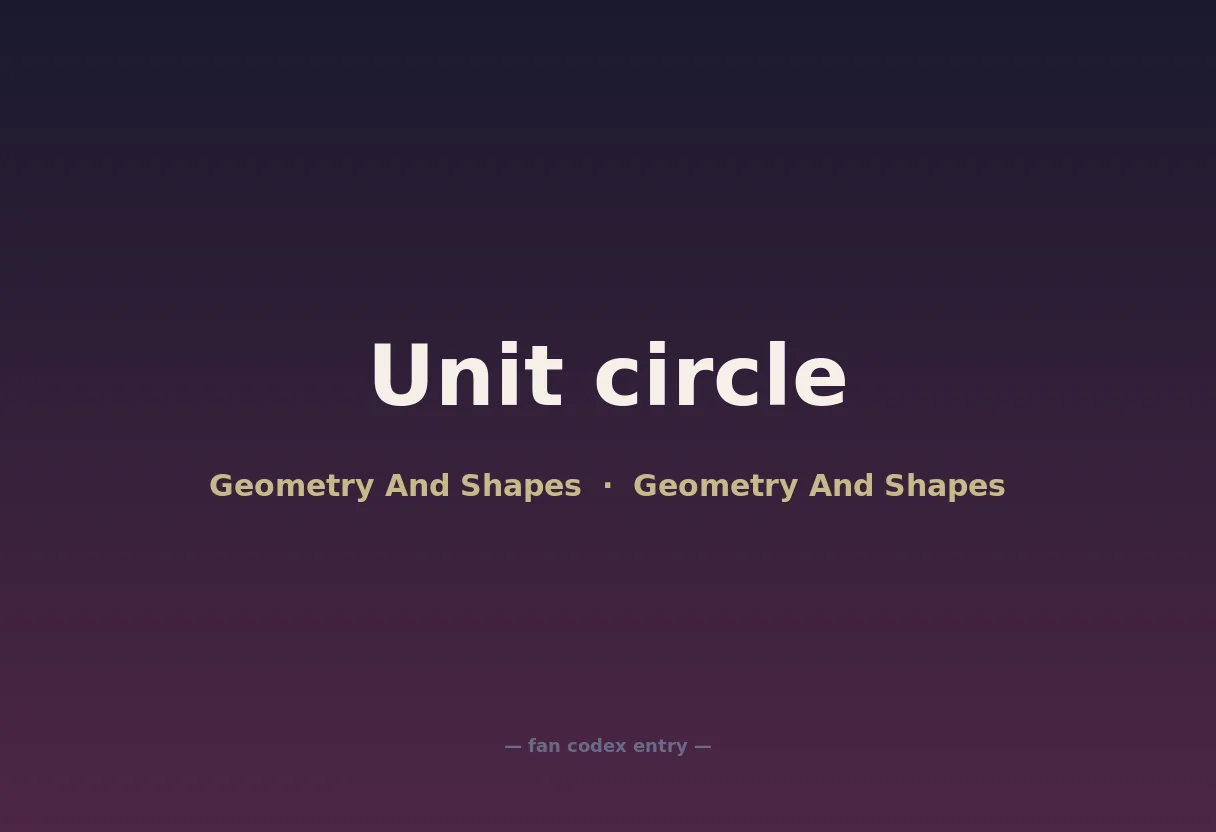 Unit circle