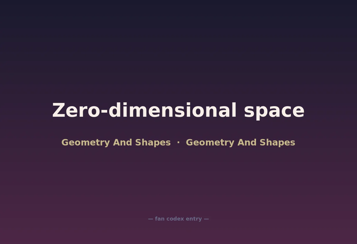 Zero-dimensional space