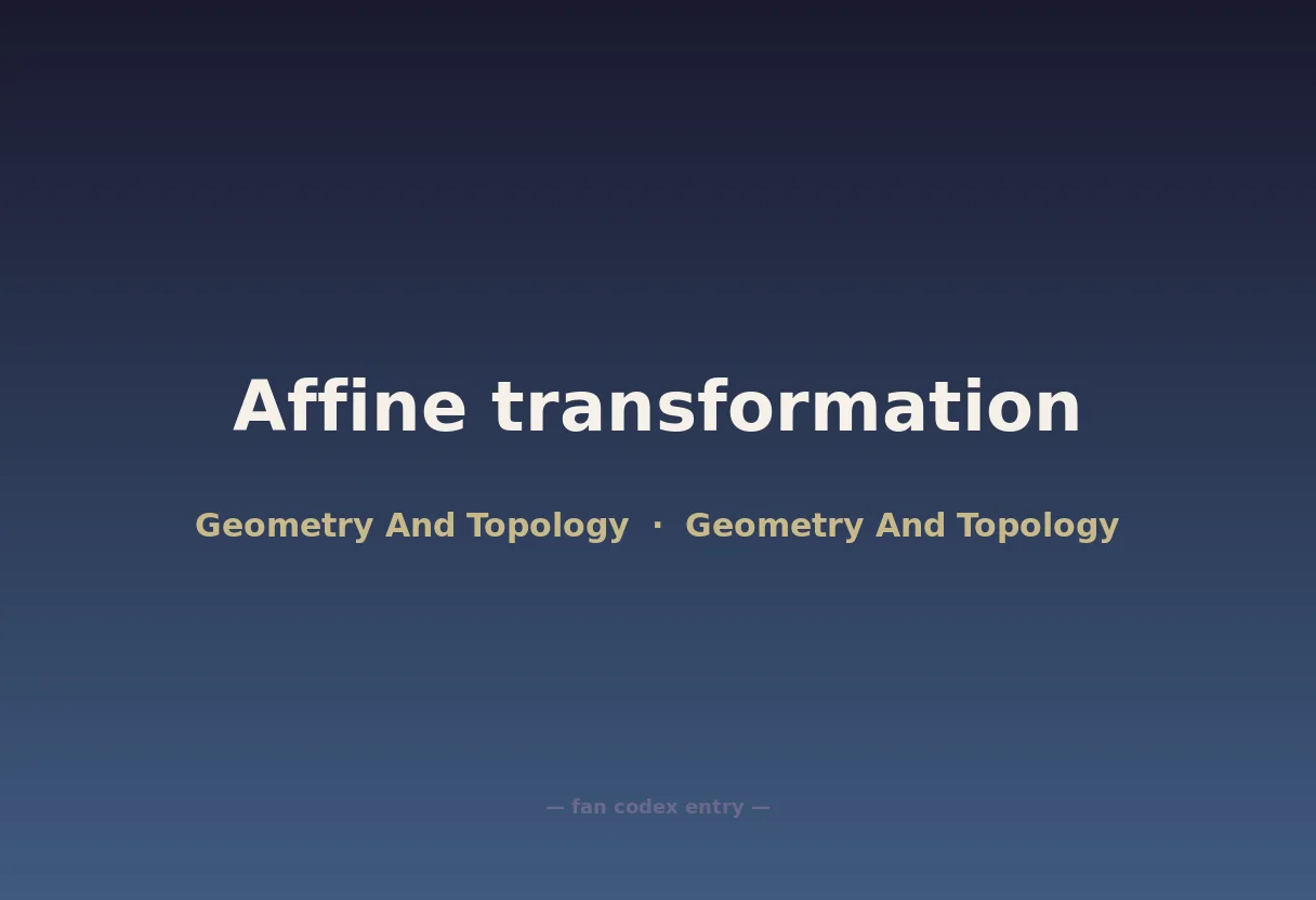 Affine transformation