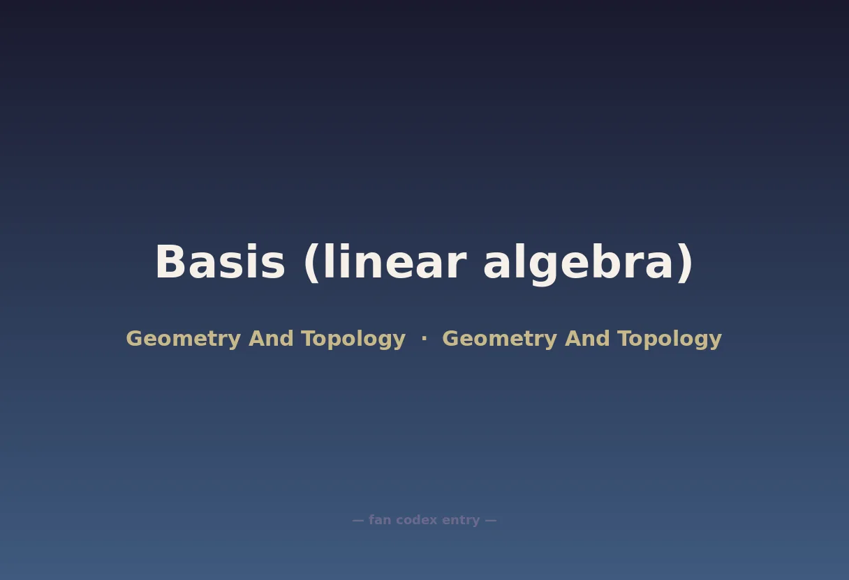 Basis (linear algebra)