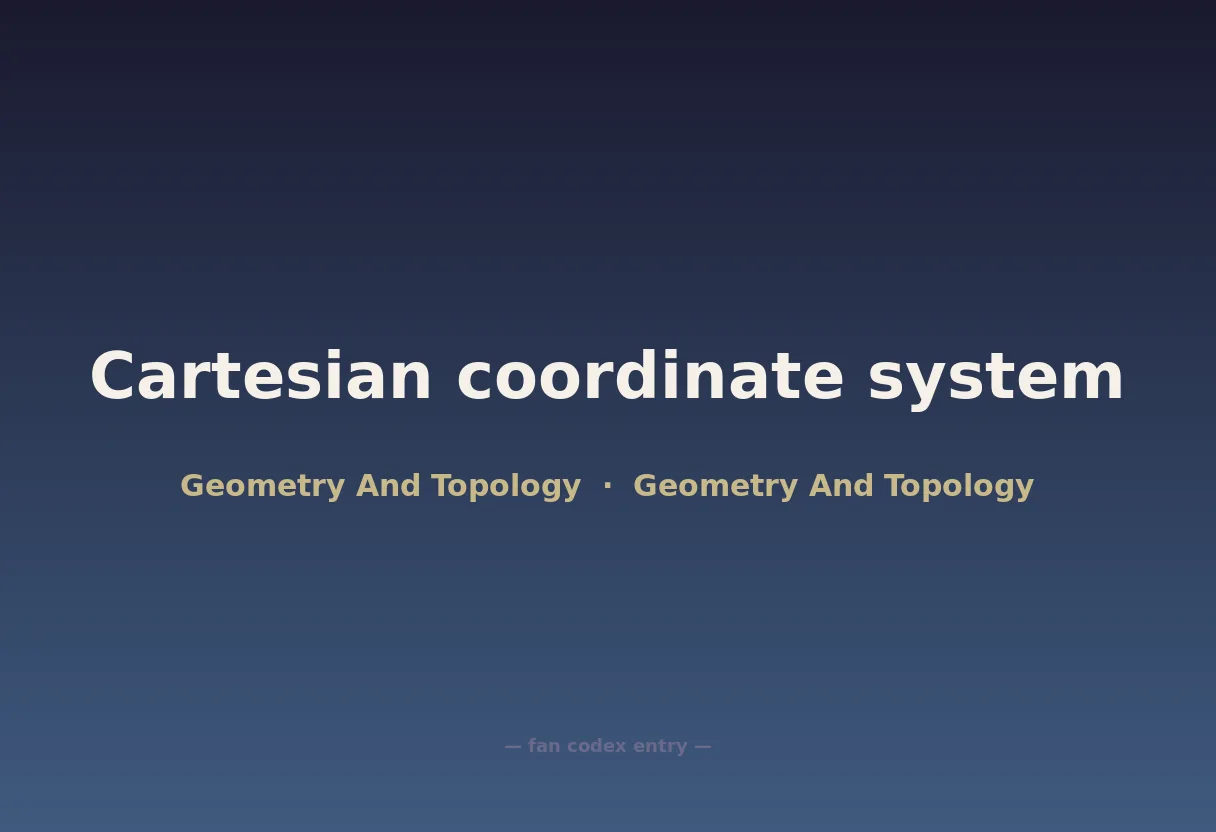 Cartesian coordinate system
