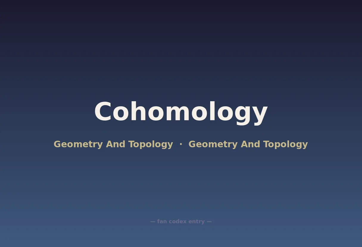 Cohomology