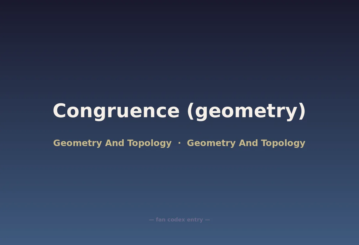 Congruence (geometry)