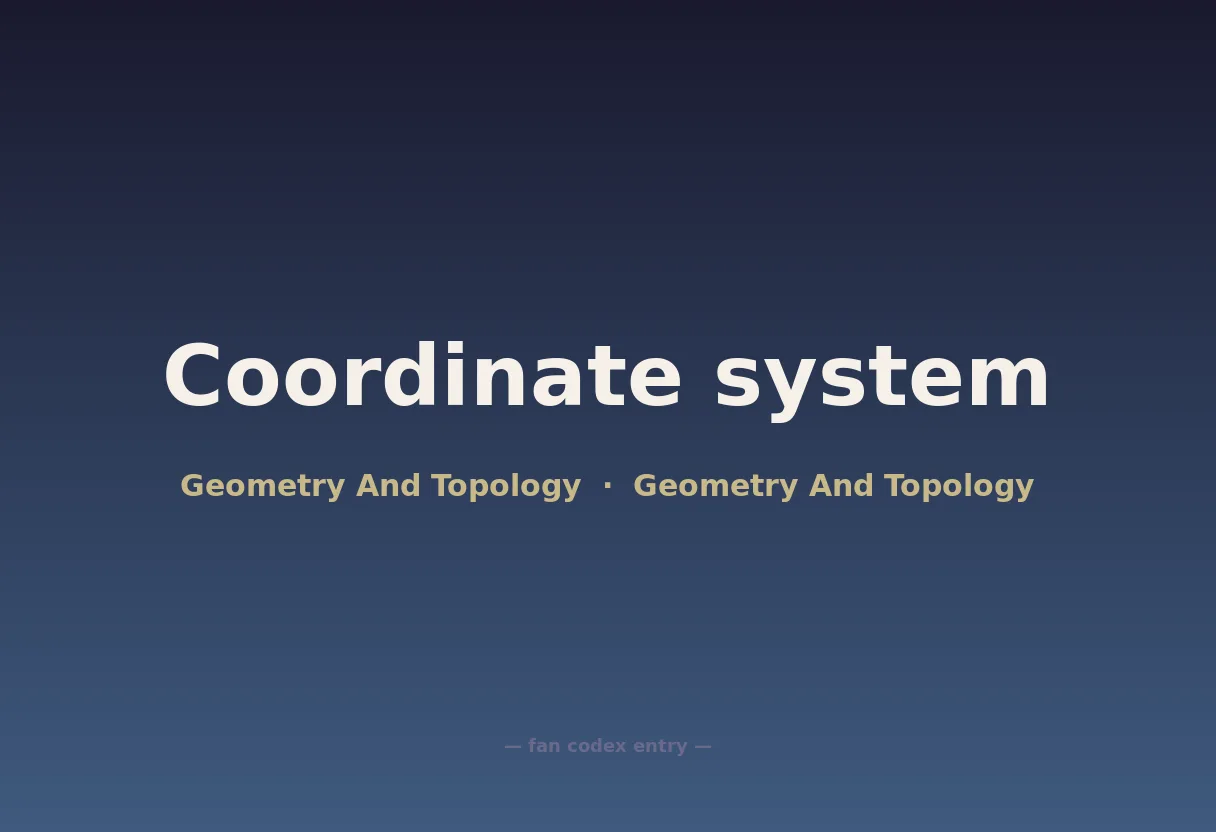 Coordinate system