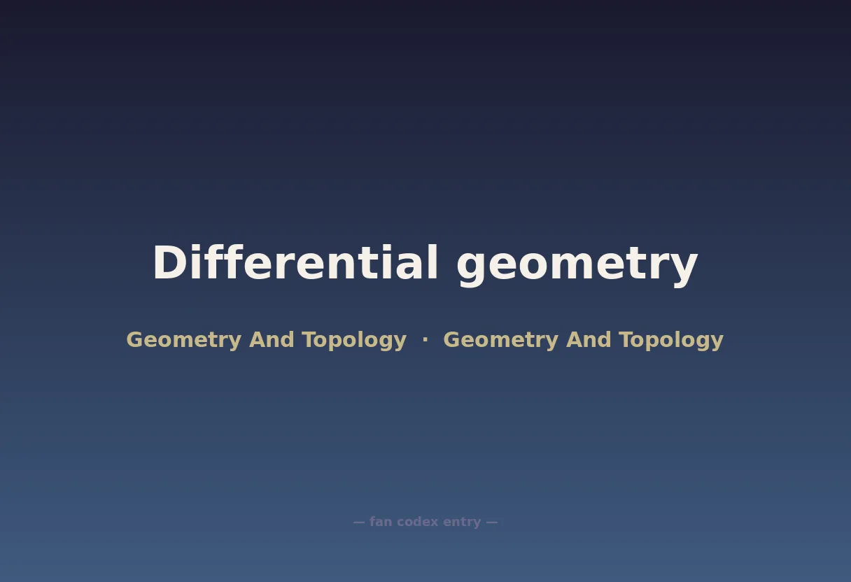 Differential geometry