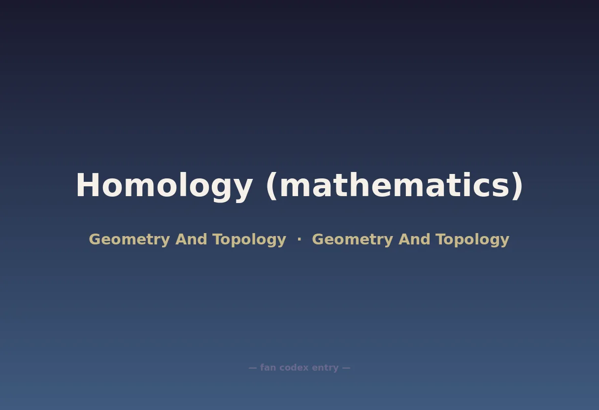 Homology (mathematics)