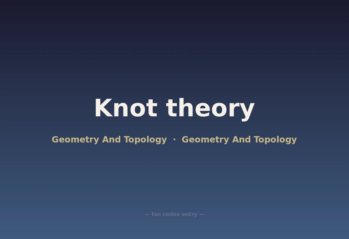Knot theory