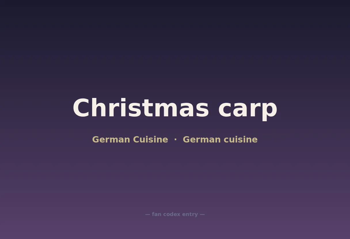 Christmas carp