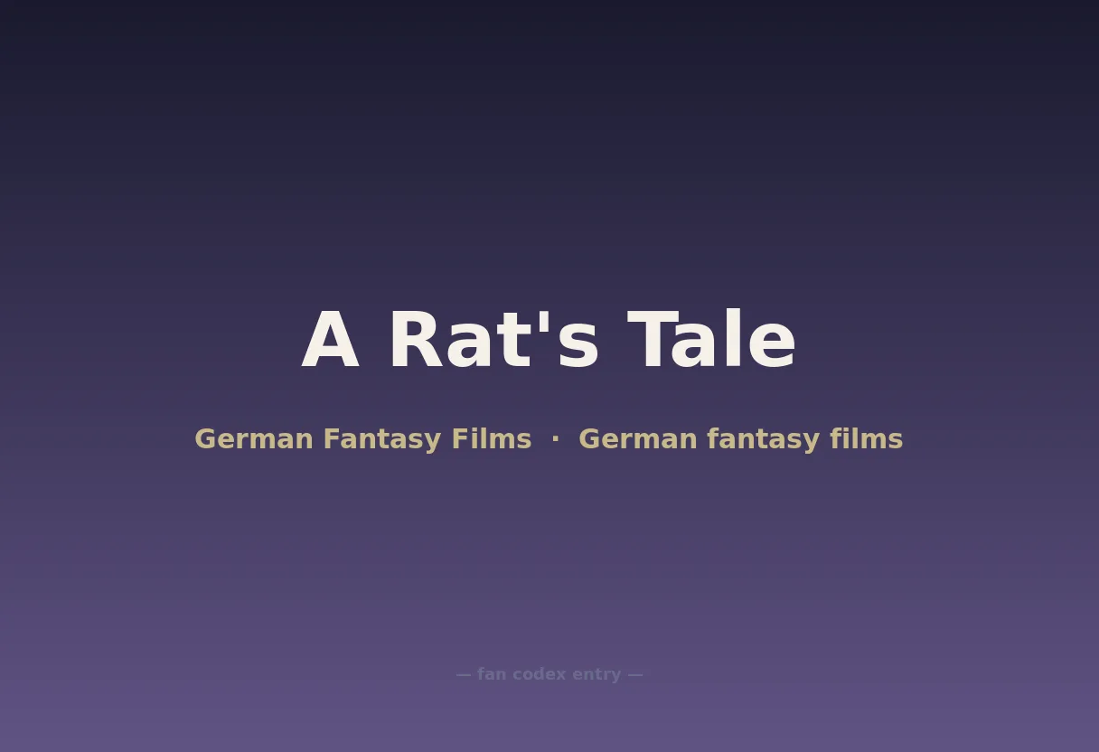 A Rat's Tale