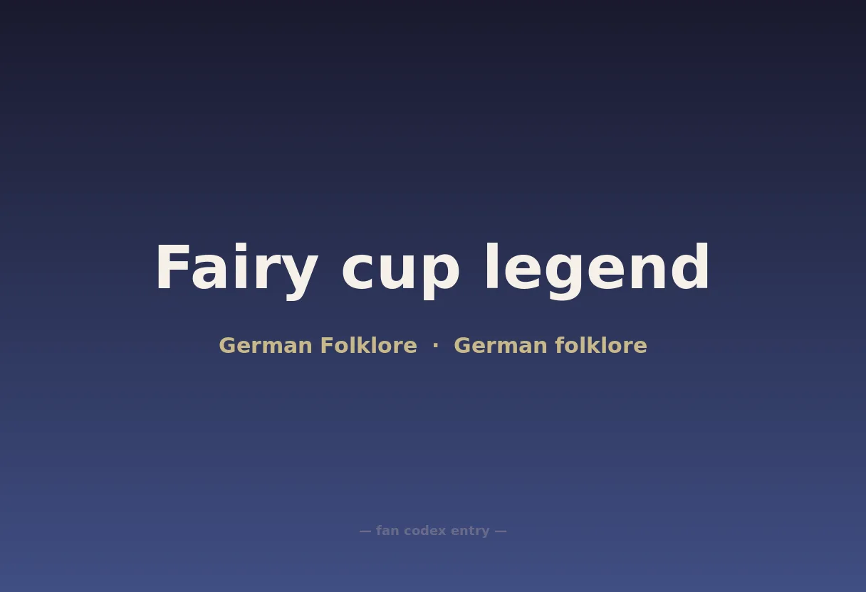 Fairy cup legend