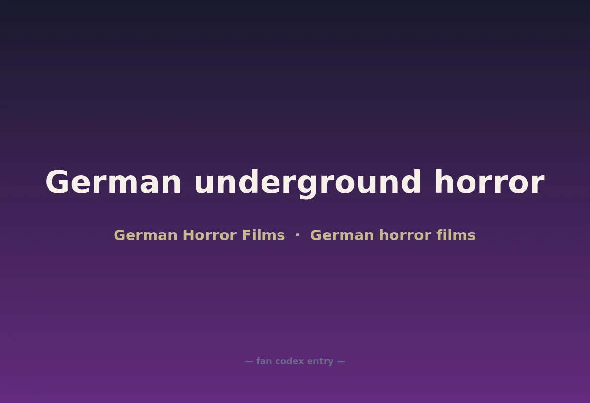 German underground horror