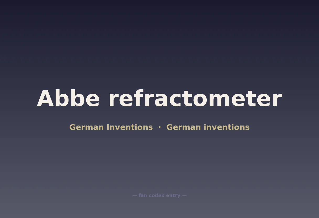 Abbe refractometer