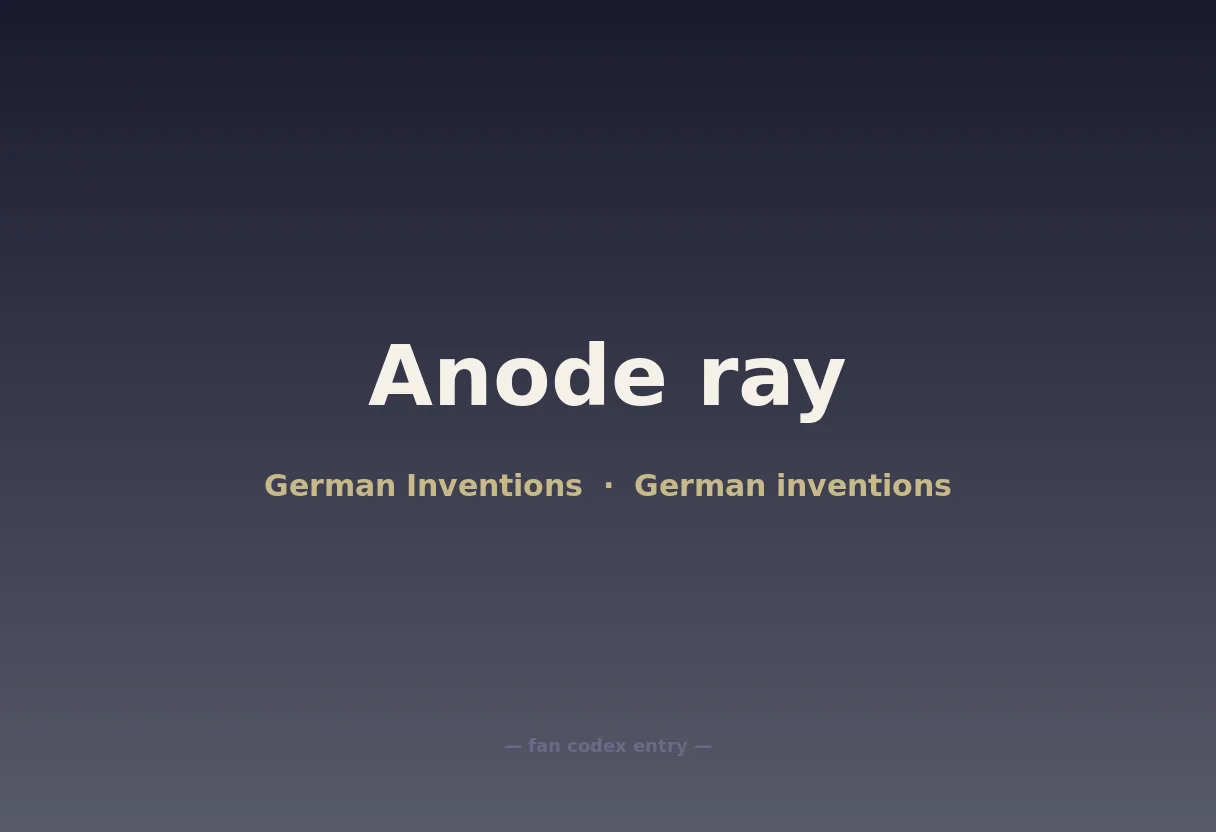 Anode ray