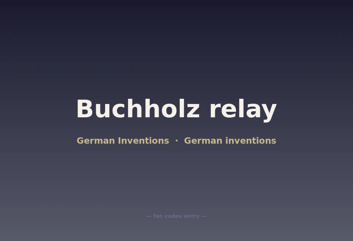 Buchholz relay