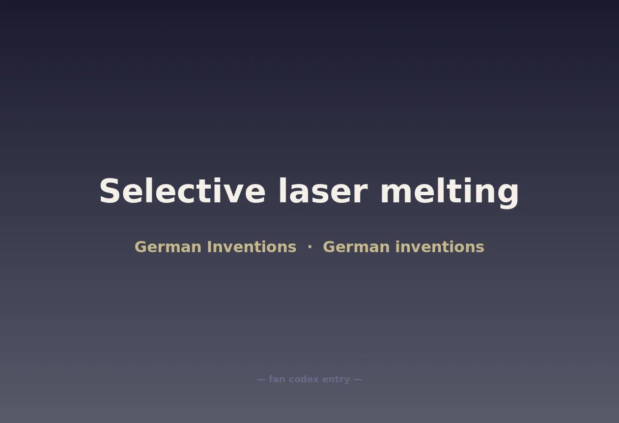 Selective laser melting