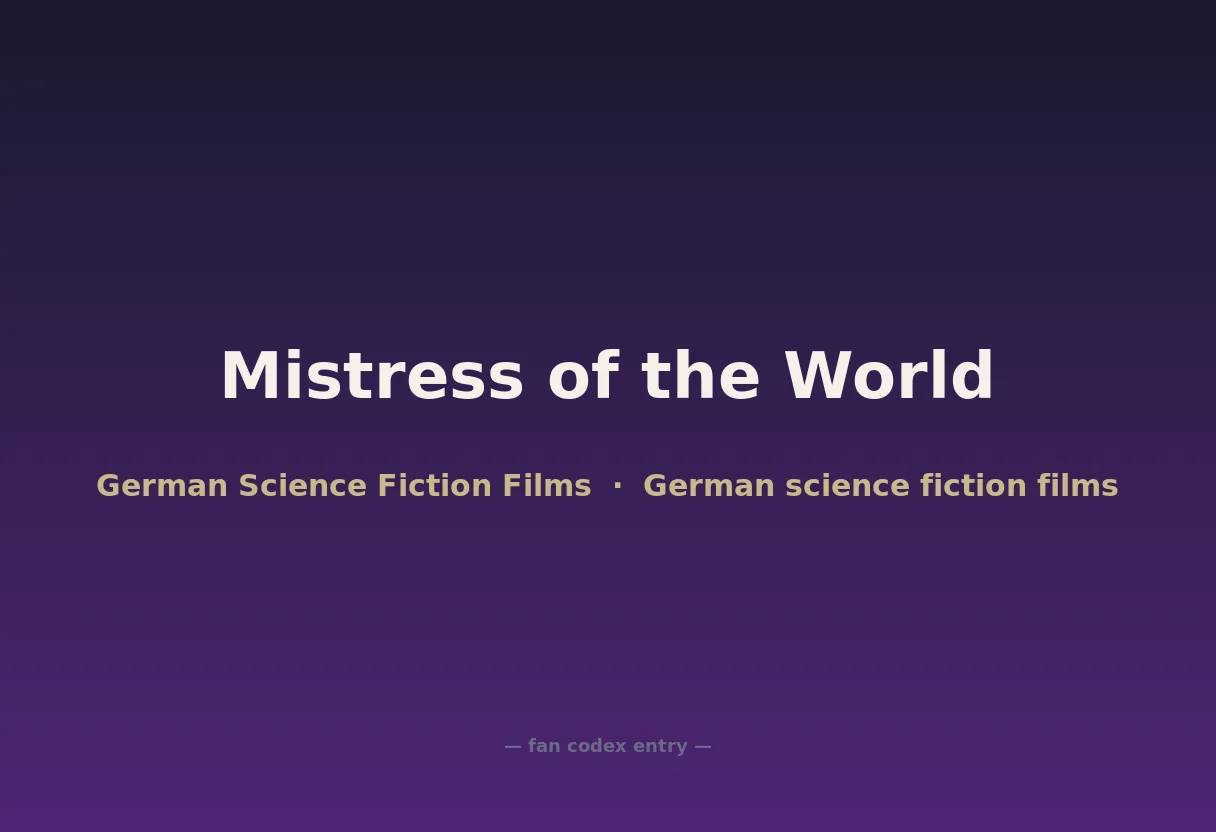 Mistress of the World