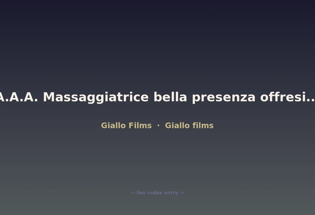 A.A.A. Massaggiatrice bella presenza offresi...