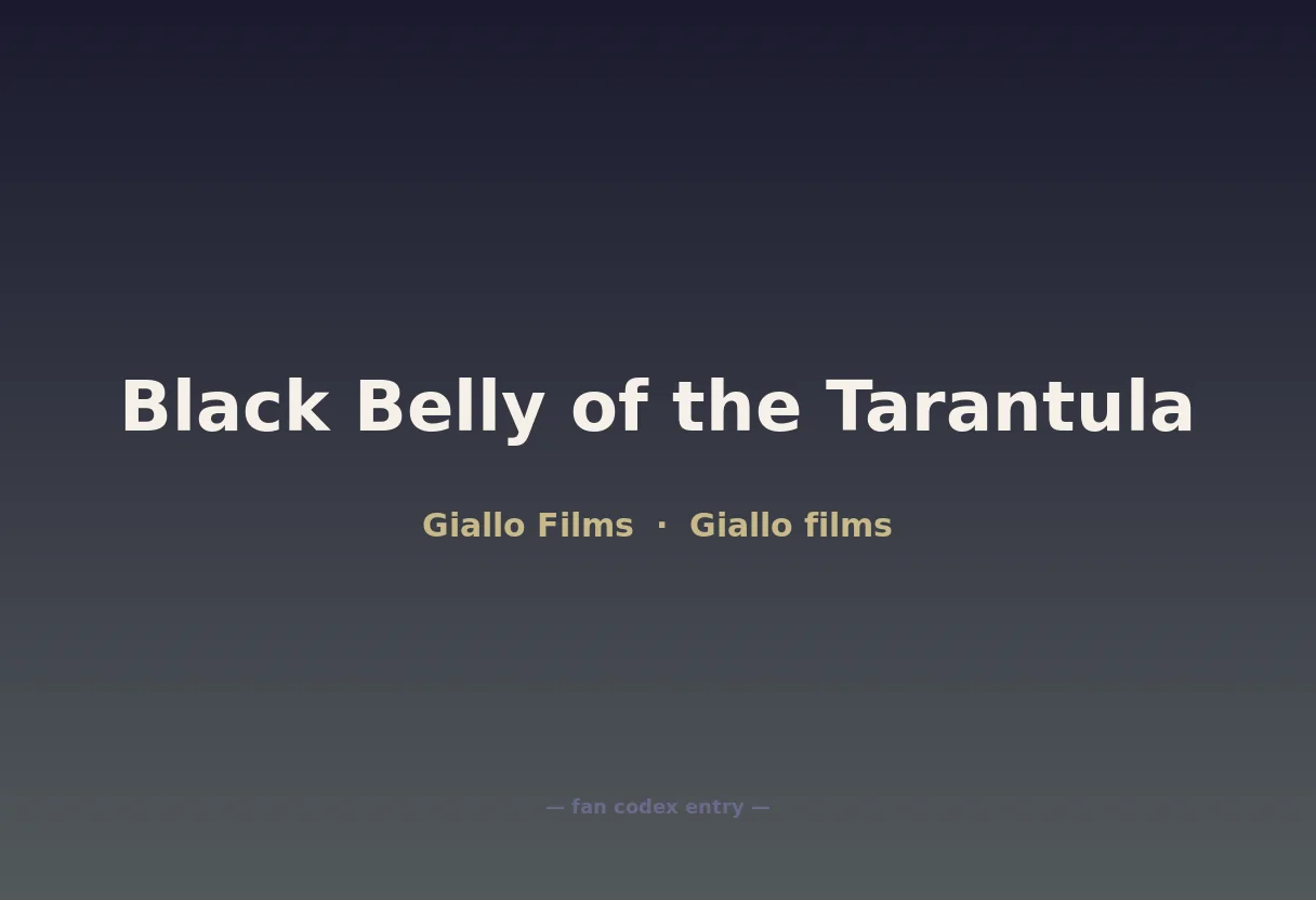Black Belly of the Tarantula