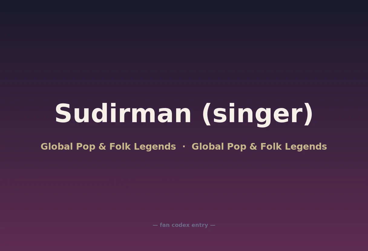 Sudirman (singer)