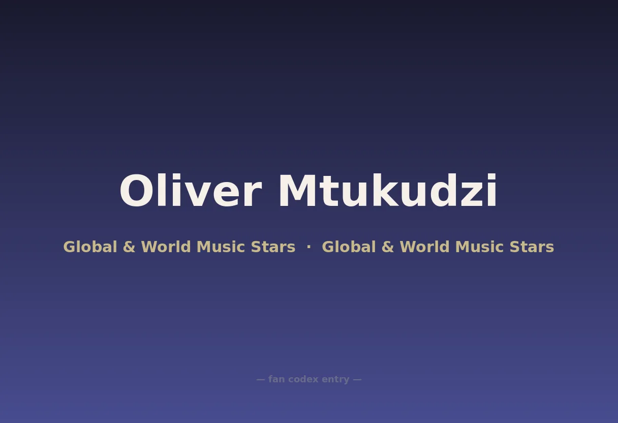 Oliver Mtukudzi