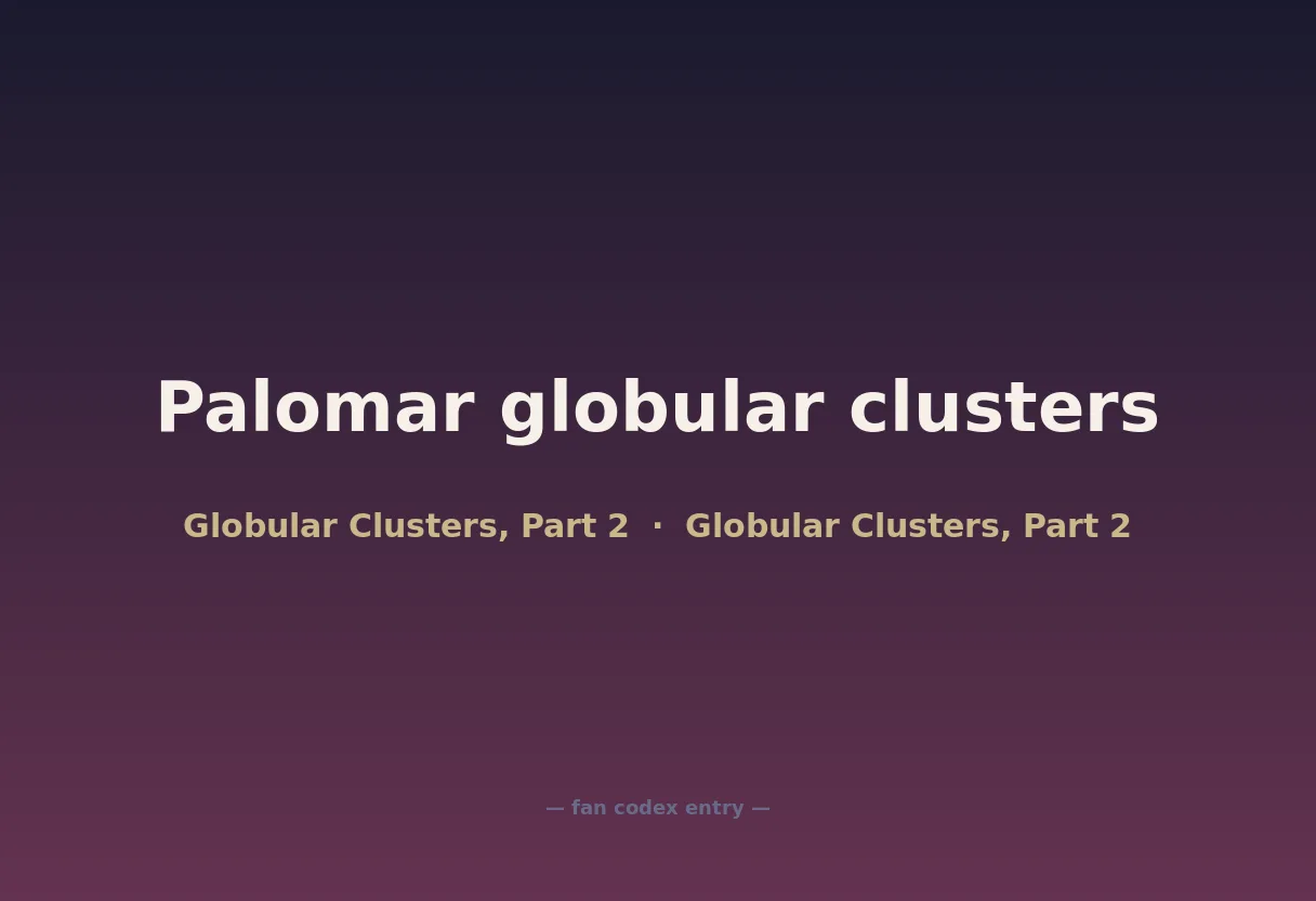 Palomar globular clusters