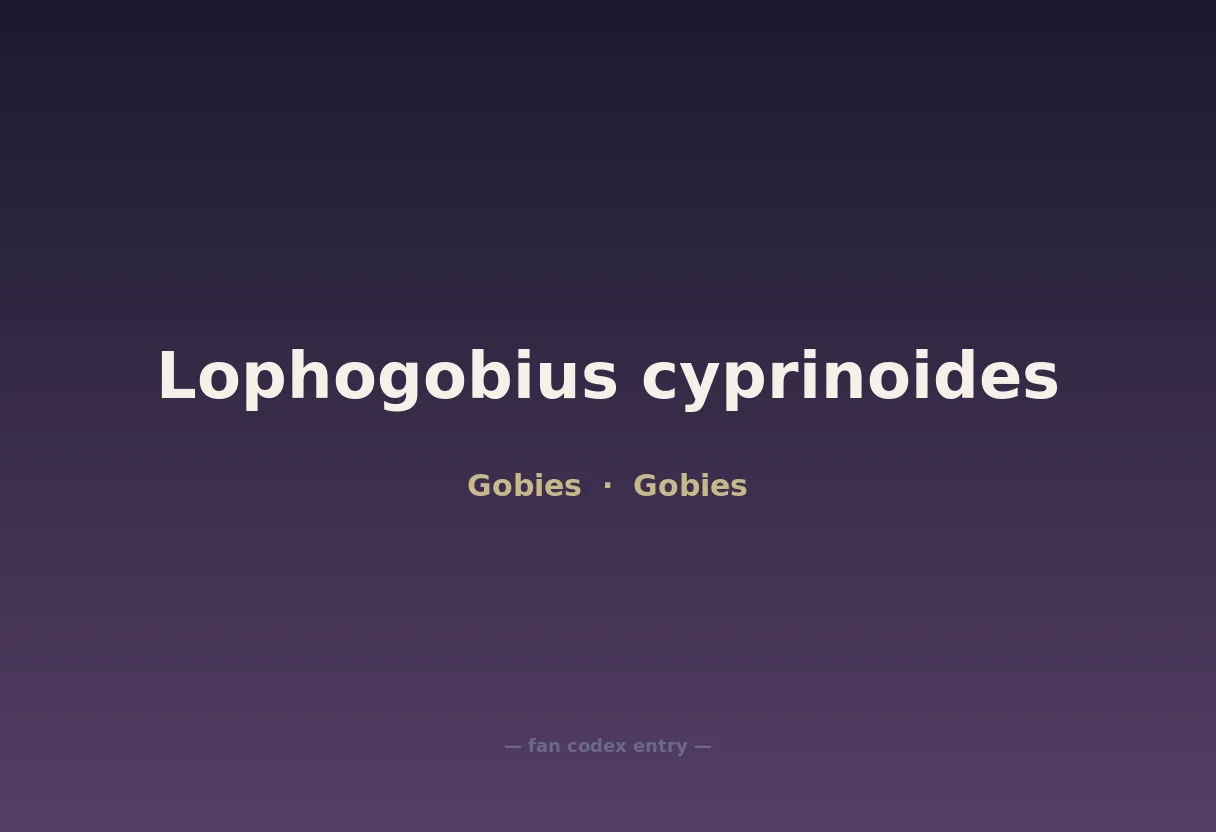Lophogobius cyprinoides