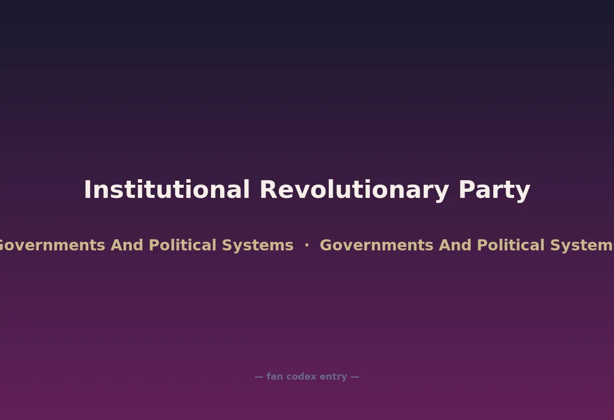 Institutional Revolutionary Party