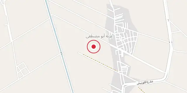 Street map of the area around Kafr El Sheikh Governorate; the red dot marks 31°18′00″N 30°55′48″E