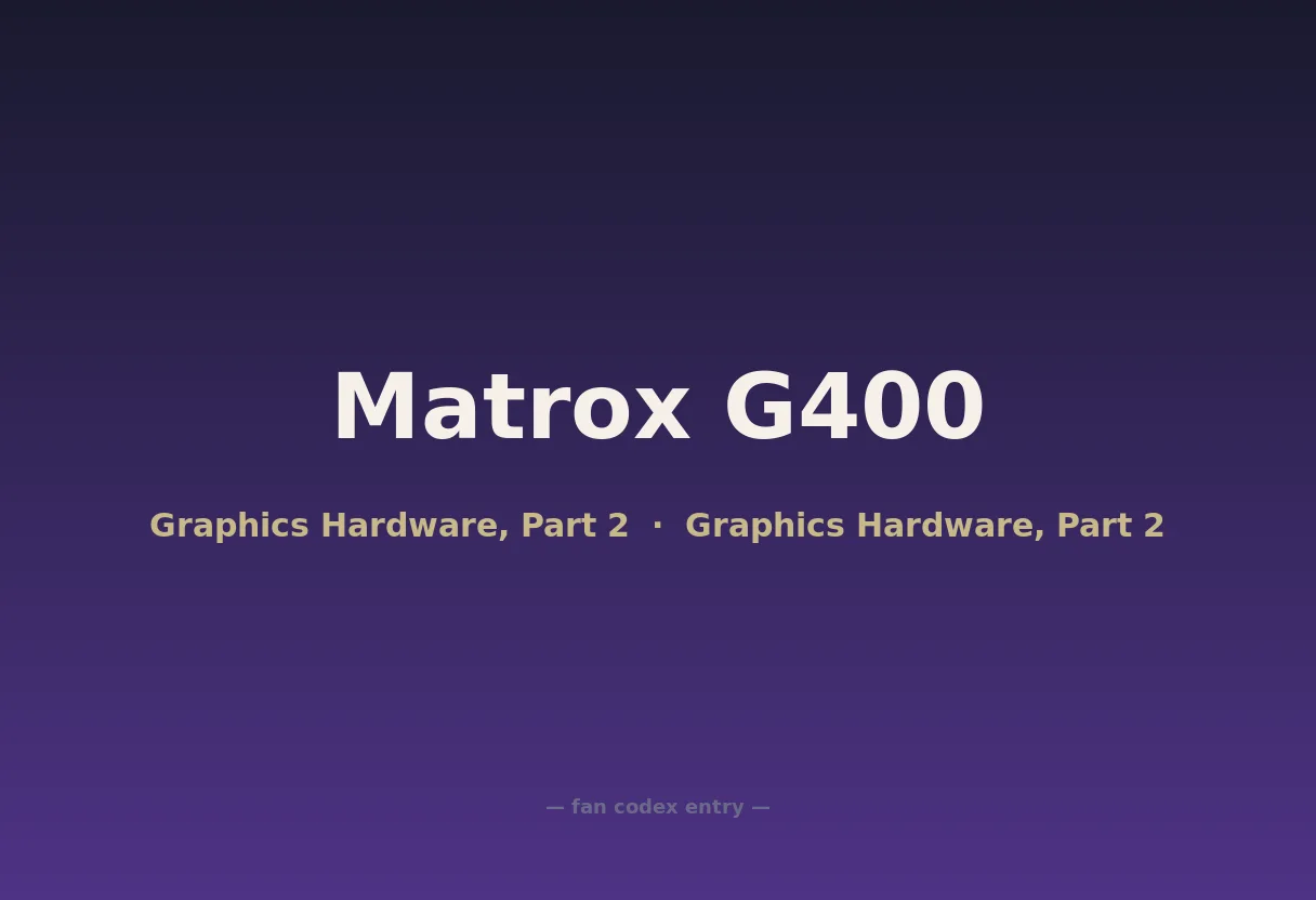 Matrox G400
