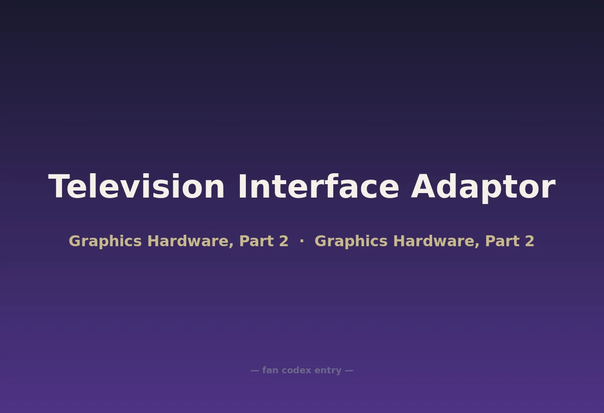 Television Interface Adaptor