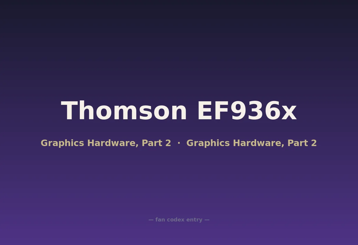 Thomson EF936x