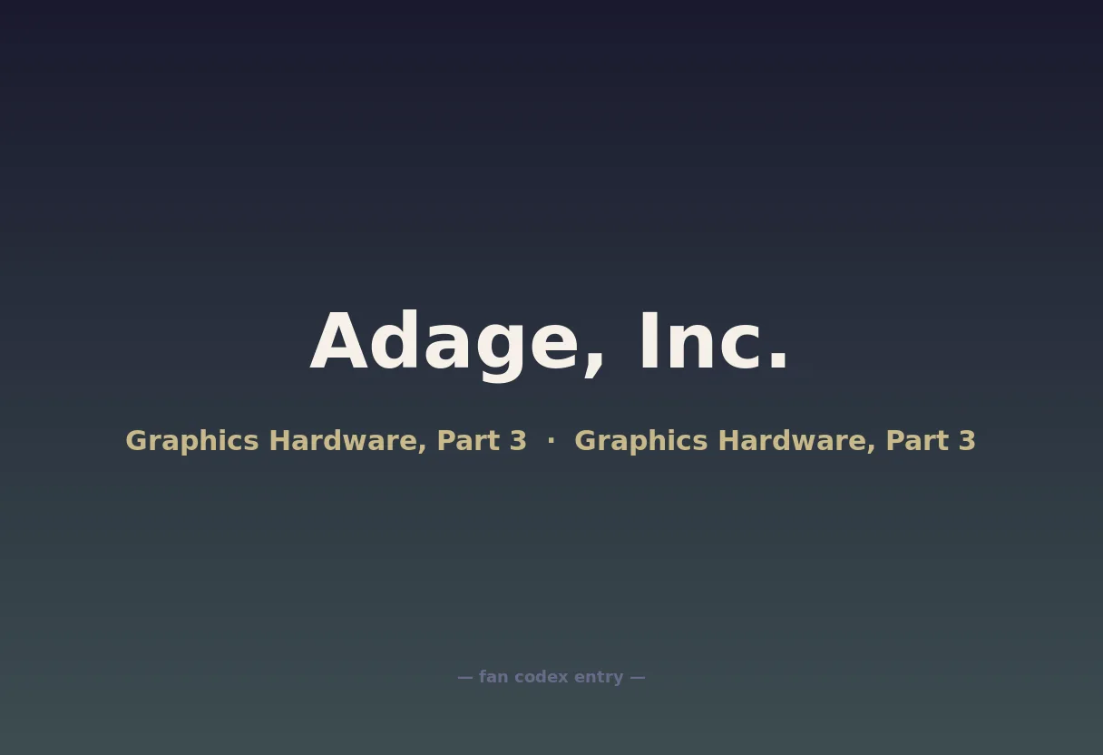 Adage, Inc.