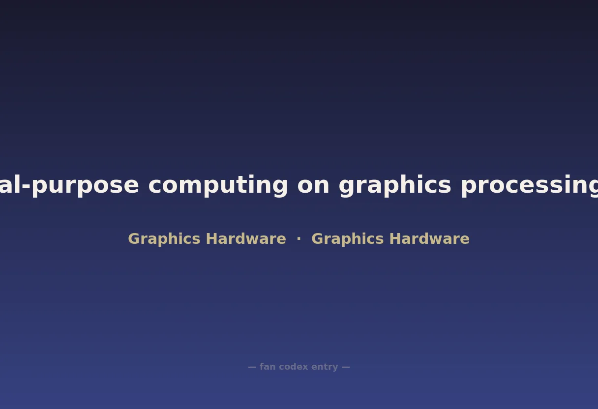 General-purpose computing on graphics processing units