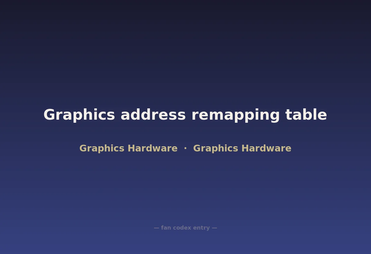 Graphics address remapping table