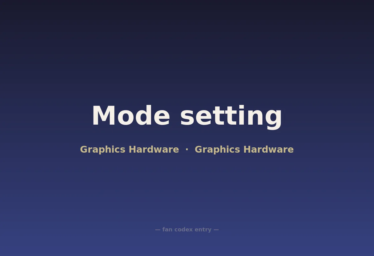 Mode setting